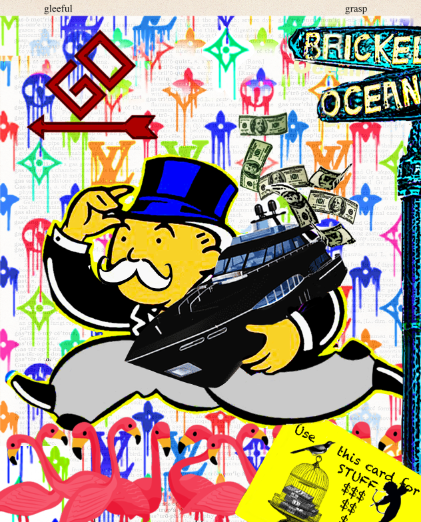 PLAYING GAMES MIAMI PRINT