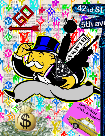 PLAYING GAMES NEW YORK PRINT