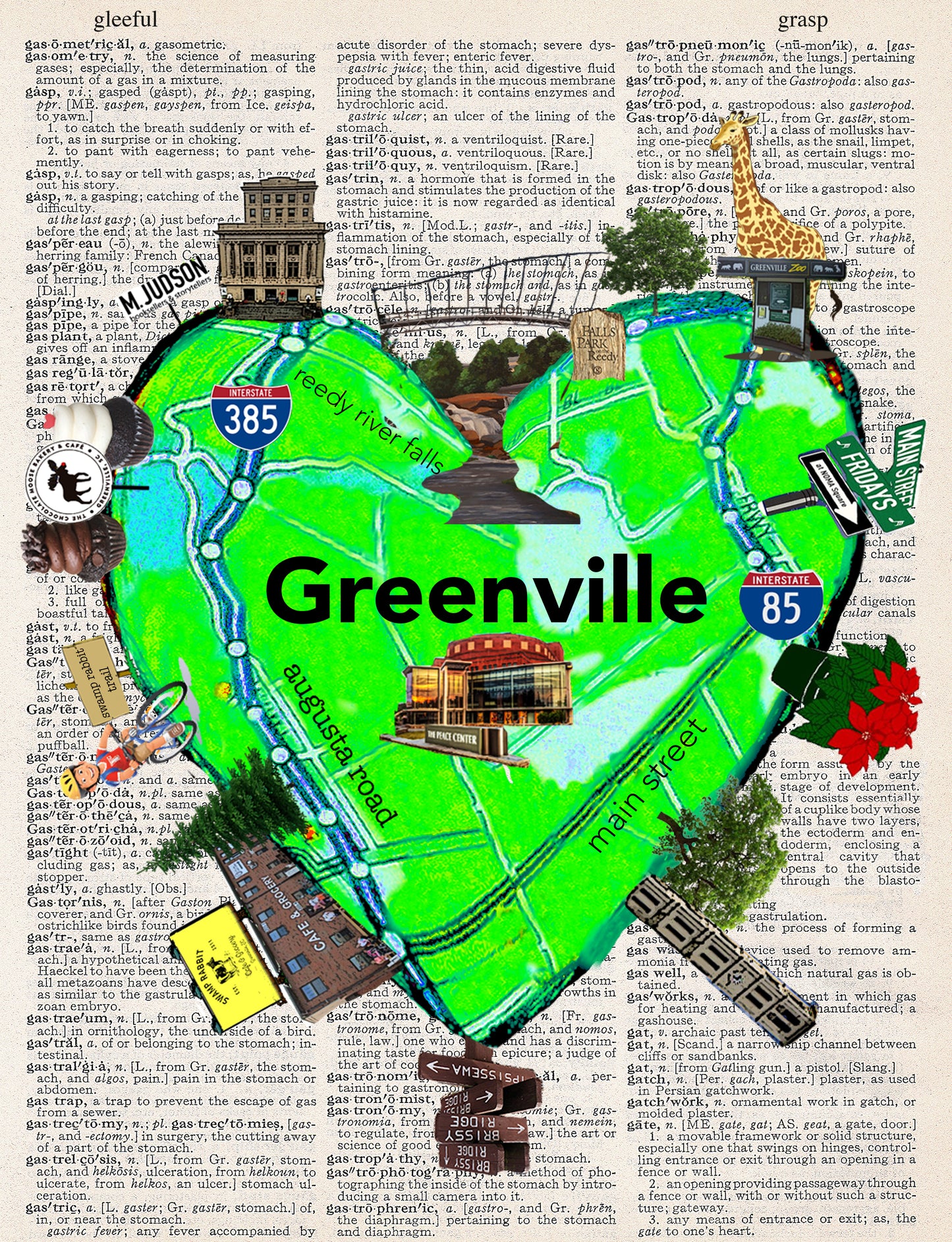 GREENVILLE HEART PRINT