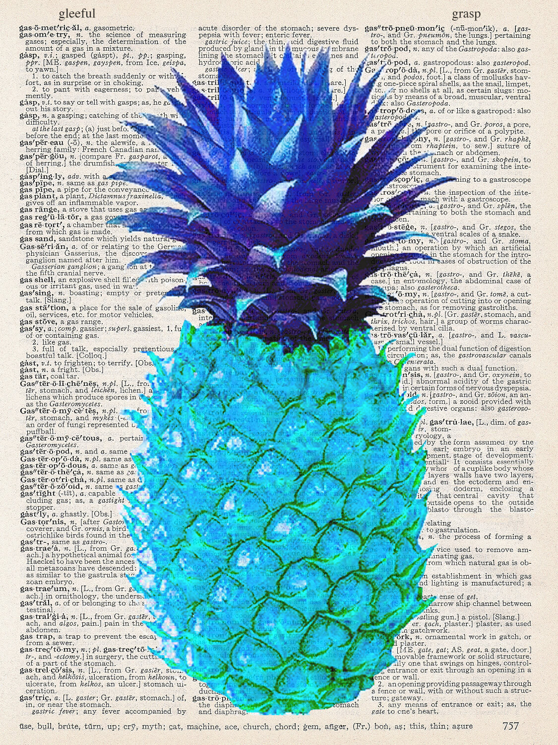 PINEAPPLE BLUE PRINT