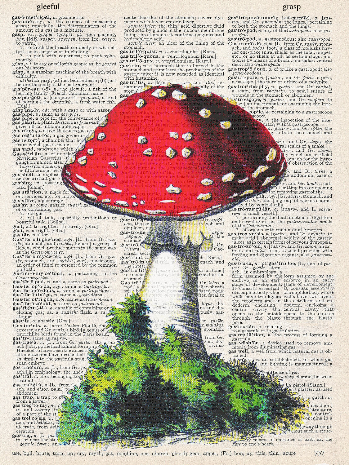 RED MUSHROOM PRINT
