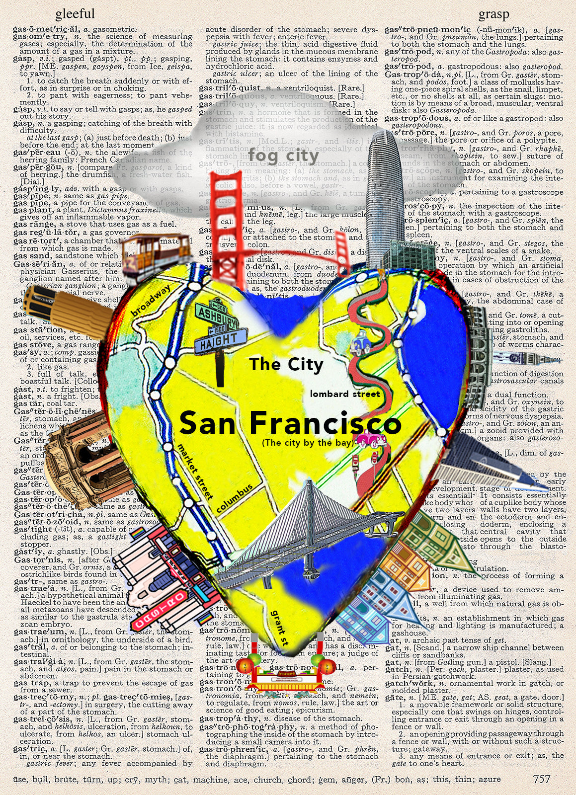 SF HEART PRINT