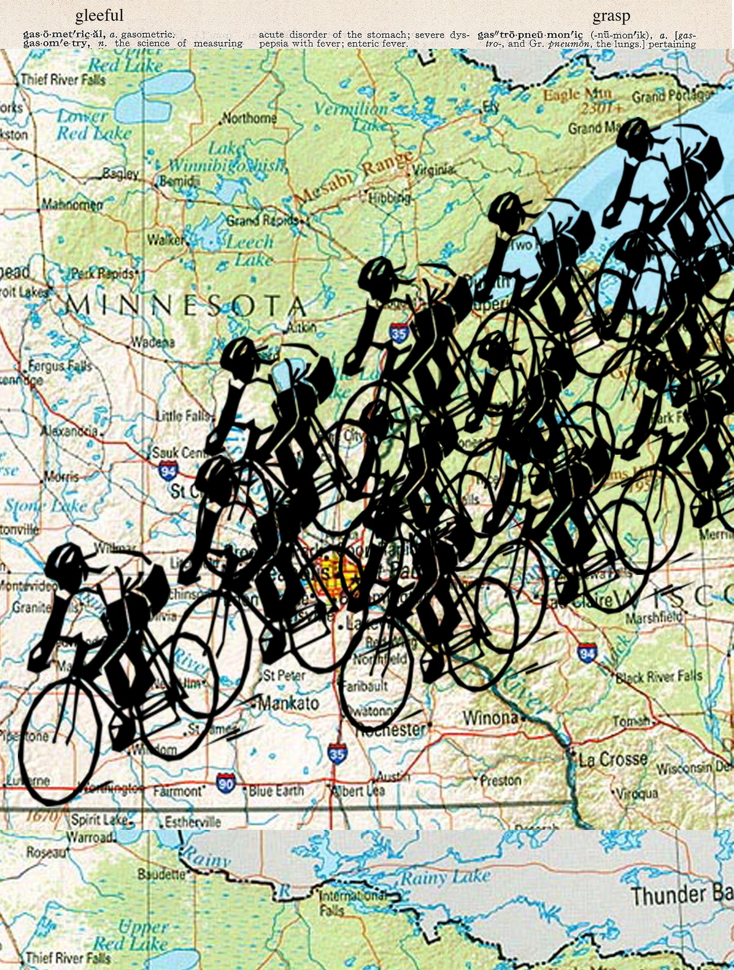 BIKE RACERS ATLAS PRINT