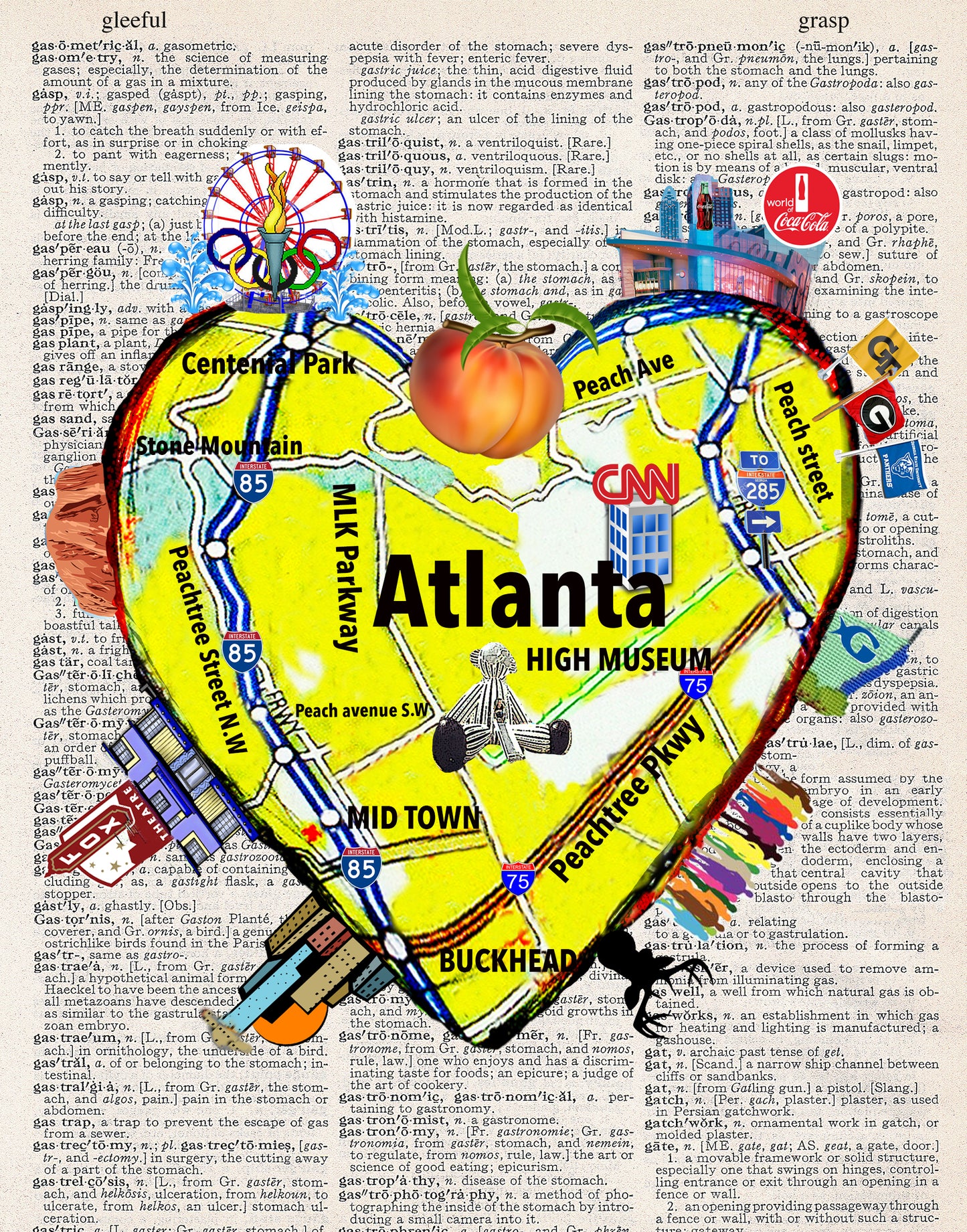 ATLANTA HEART PRINT