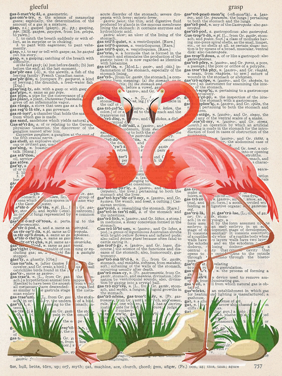 FLAMINGO LOVE PRINT