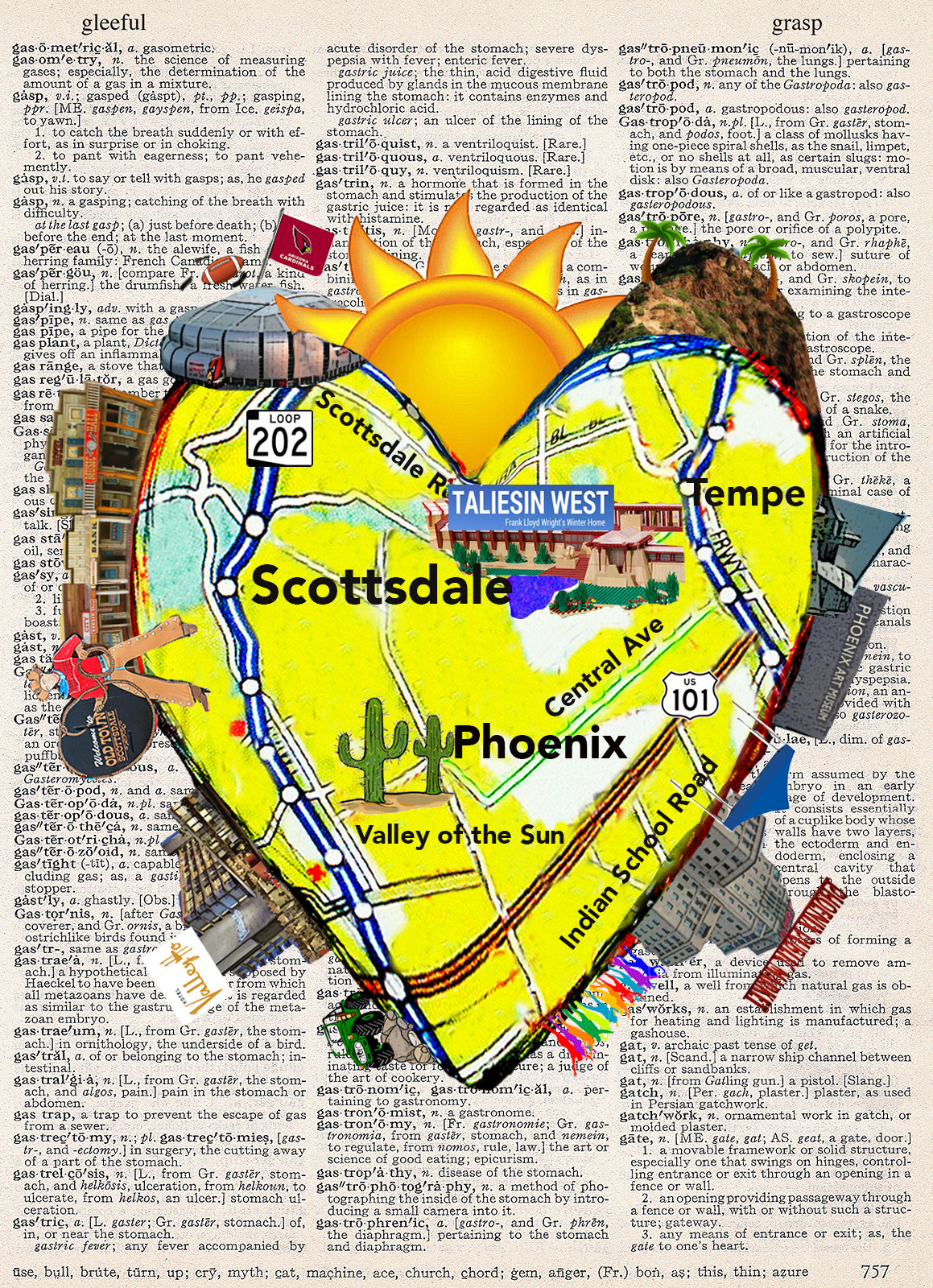 SCOTTSDALE HEART PRINT