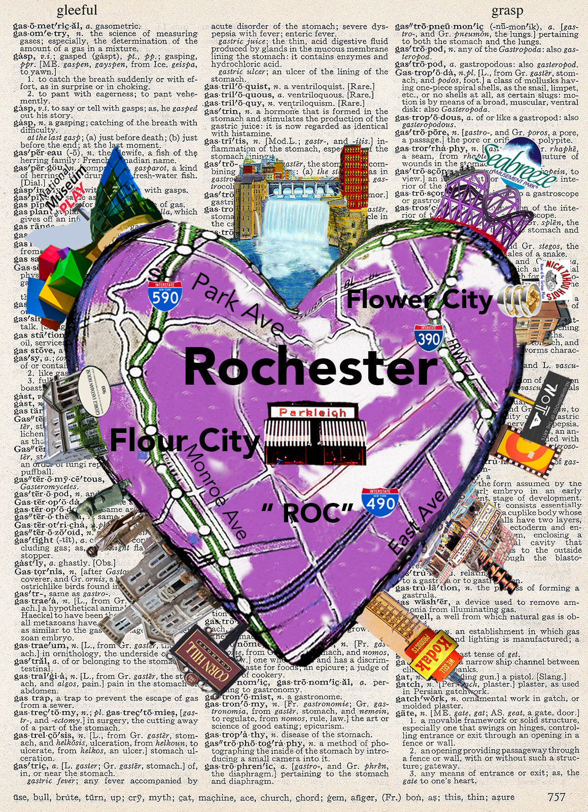ROCHESTER HEART PRINT