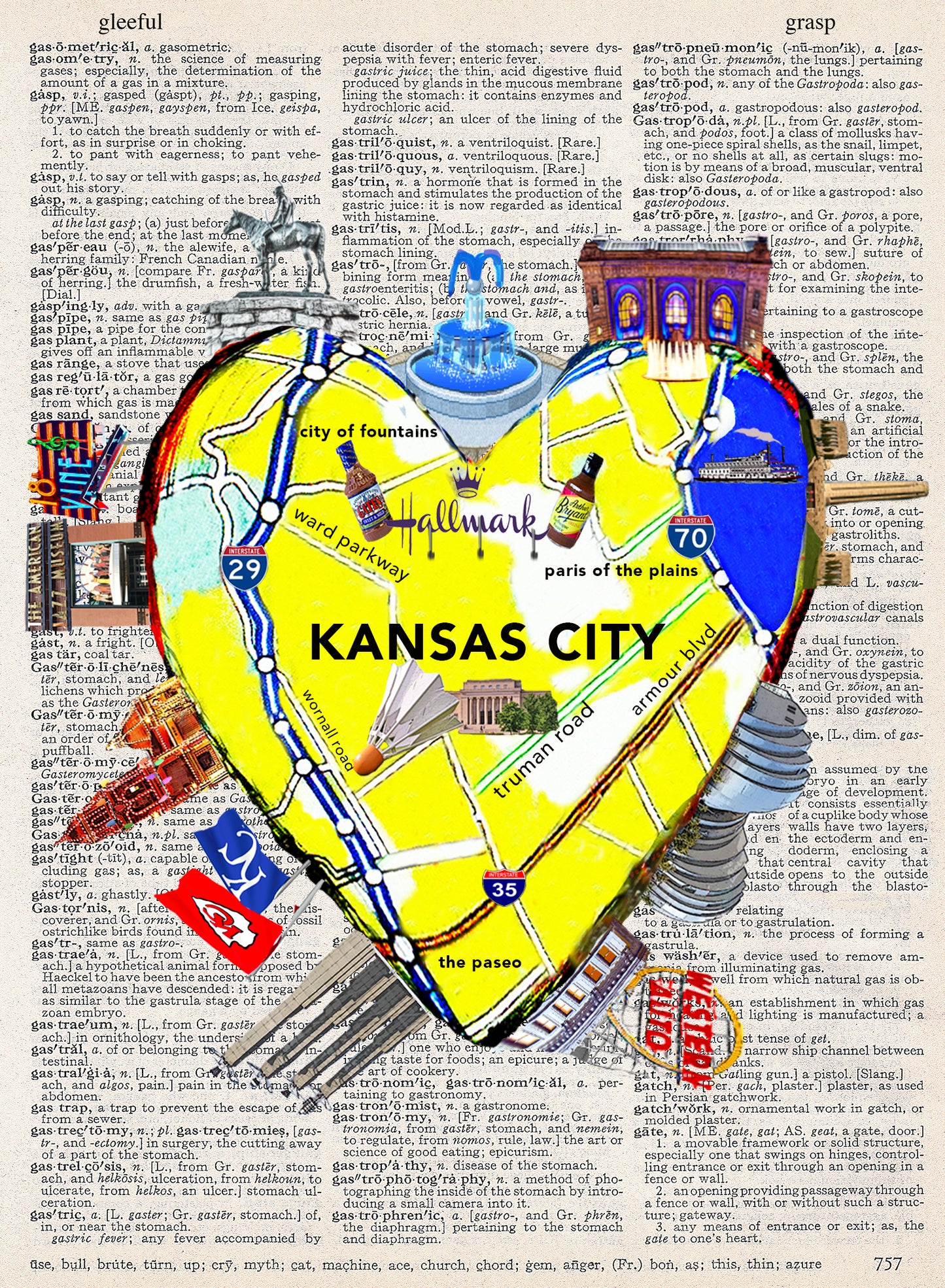 KANSAS HEART PRINT