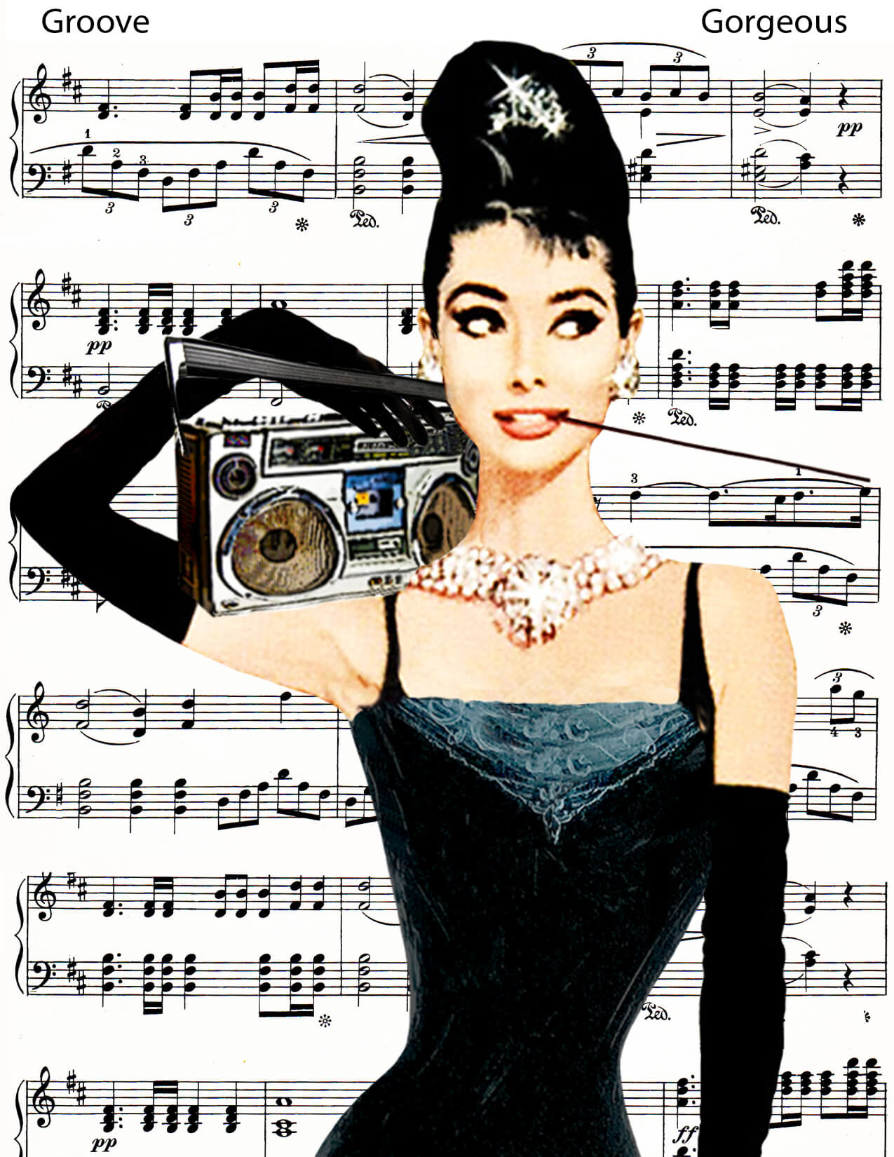 AUDREY'S BEATS MUSIC PRINT