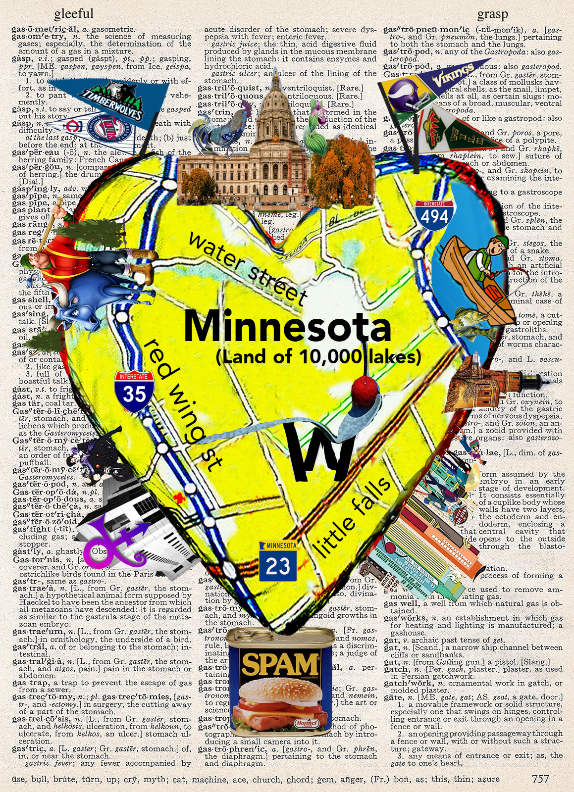 MINNESOTA HEART PRINT