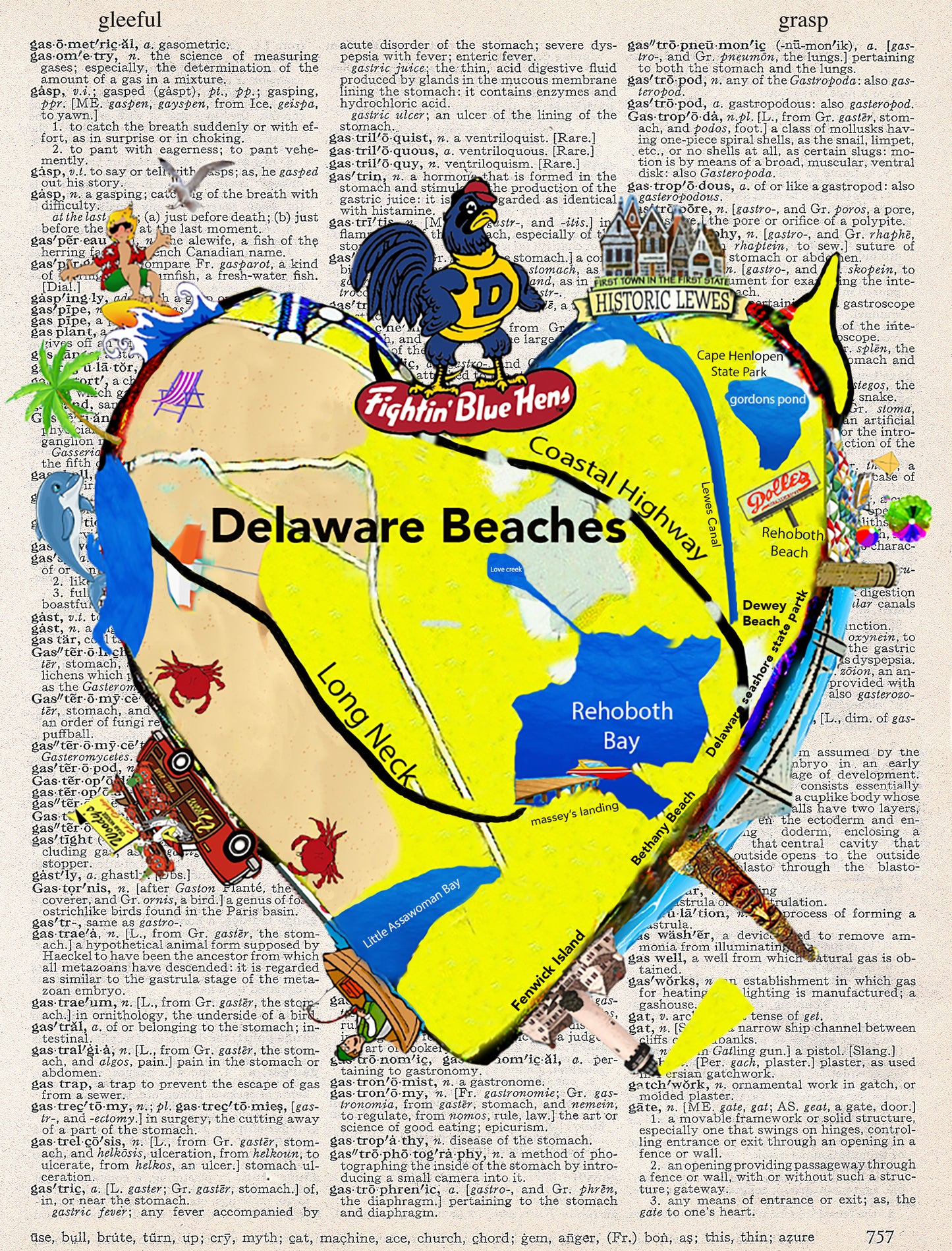 DELAWARE HEART PRINT