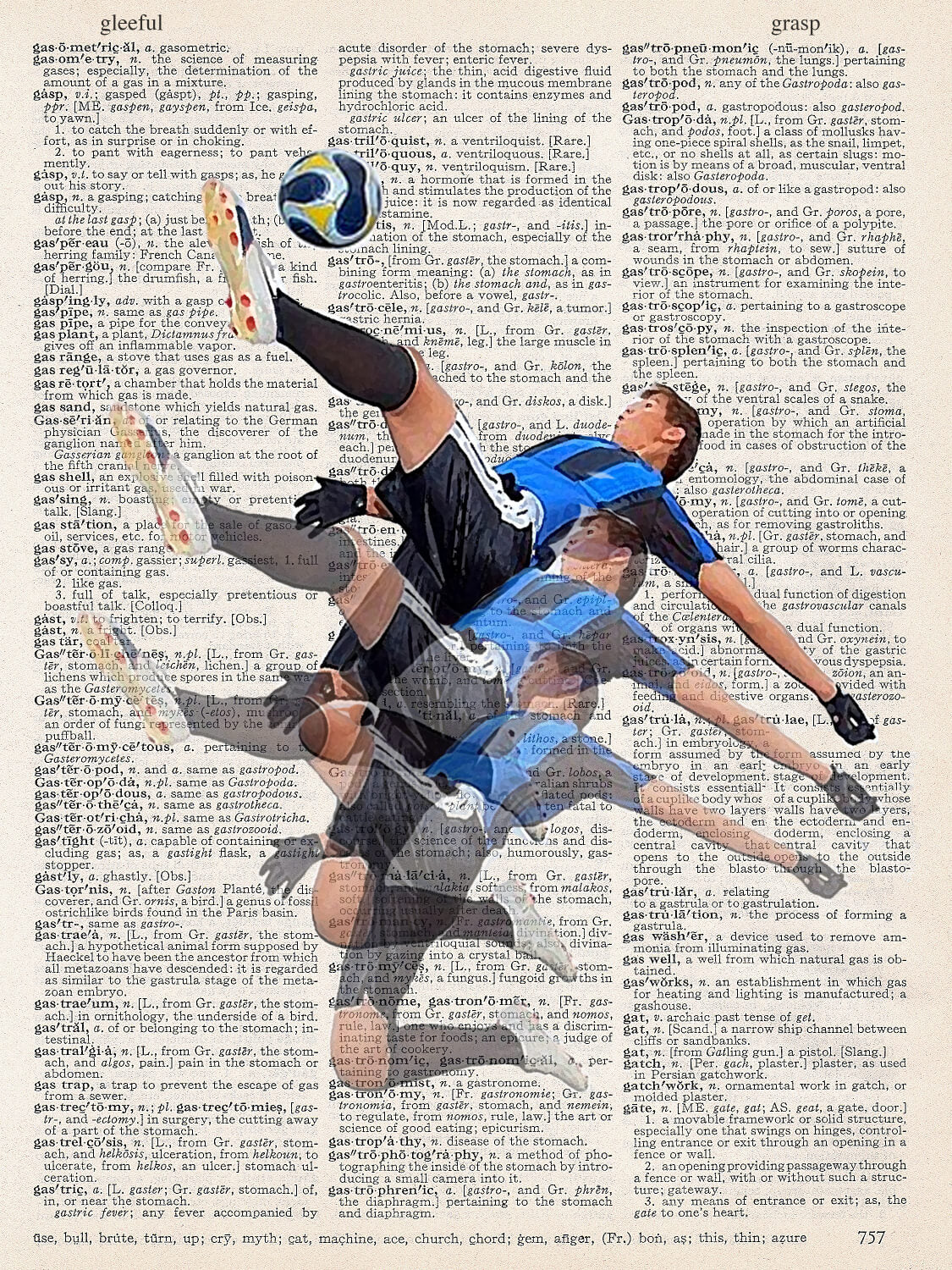 BICYCLE KICK PRINT