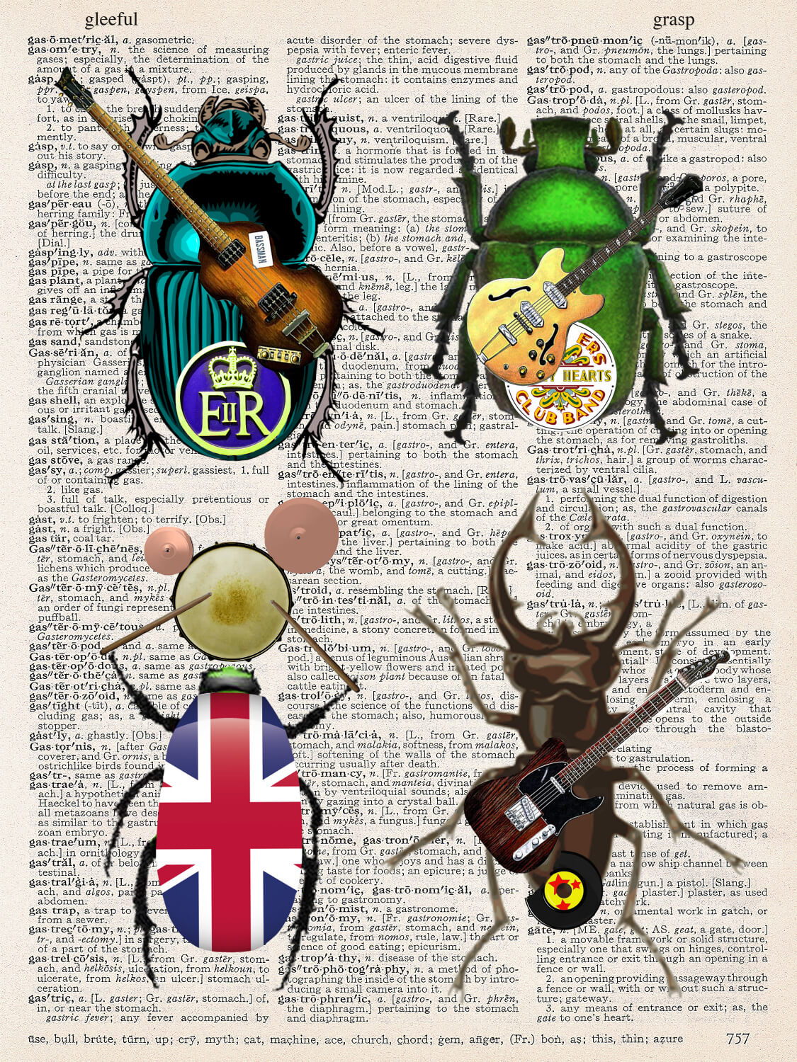 BEETLES PRINT