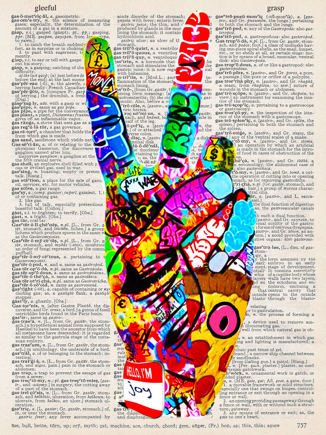 PEACE OF PIZZA PRINT