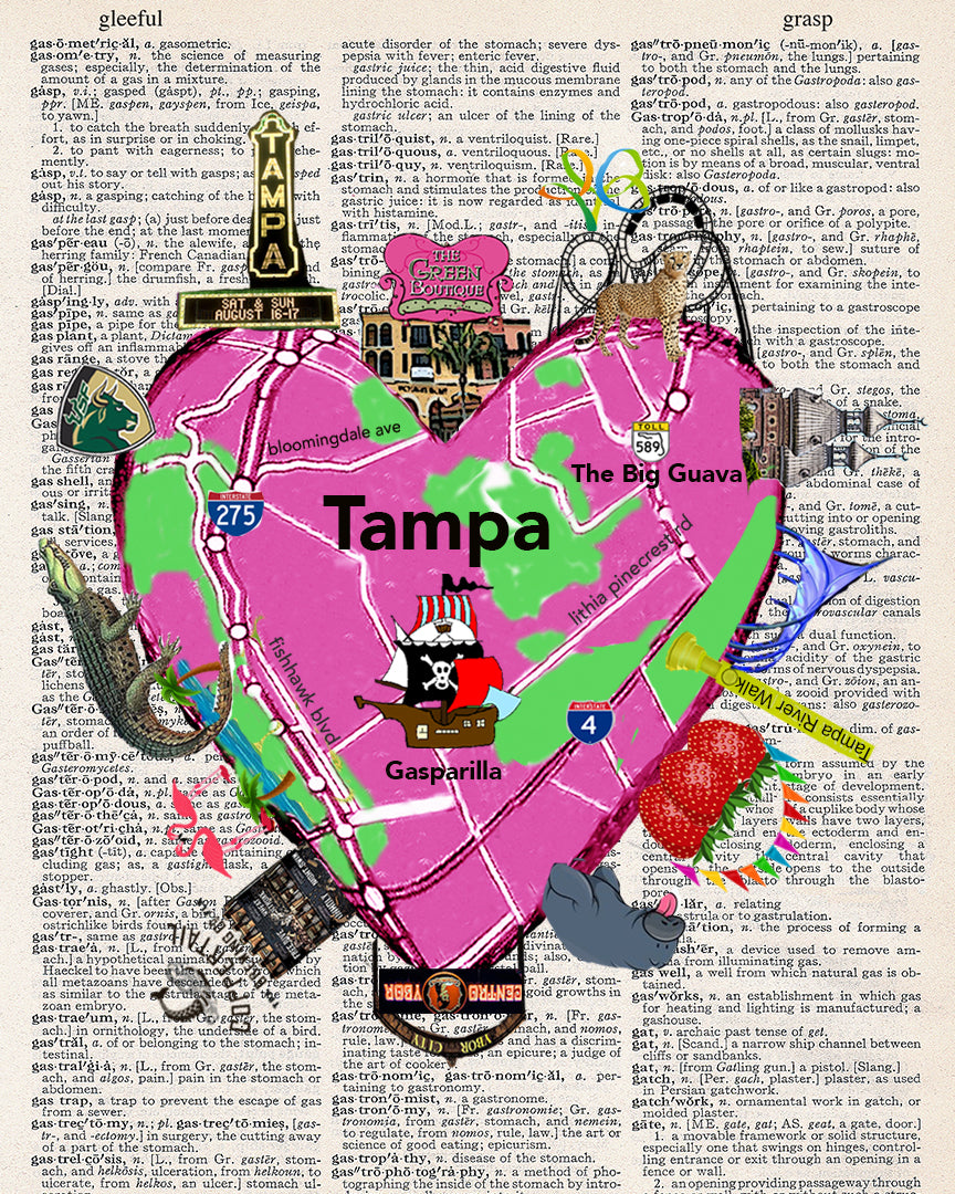 TAMPA HEART PRINT PRINT
