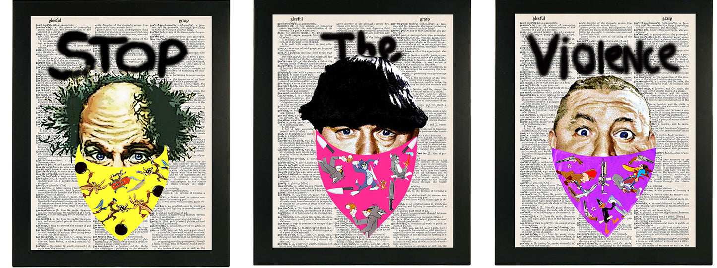 STOP THE VIOLENCE 3 PC LINKED WALL ART