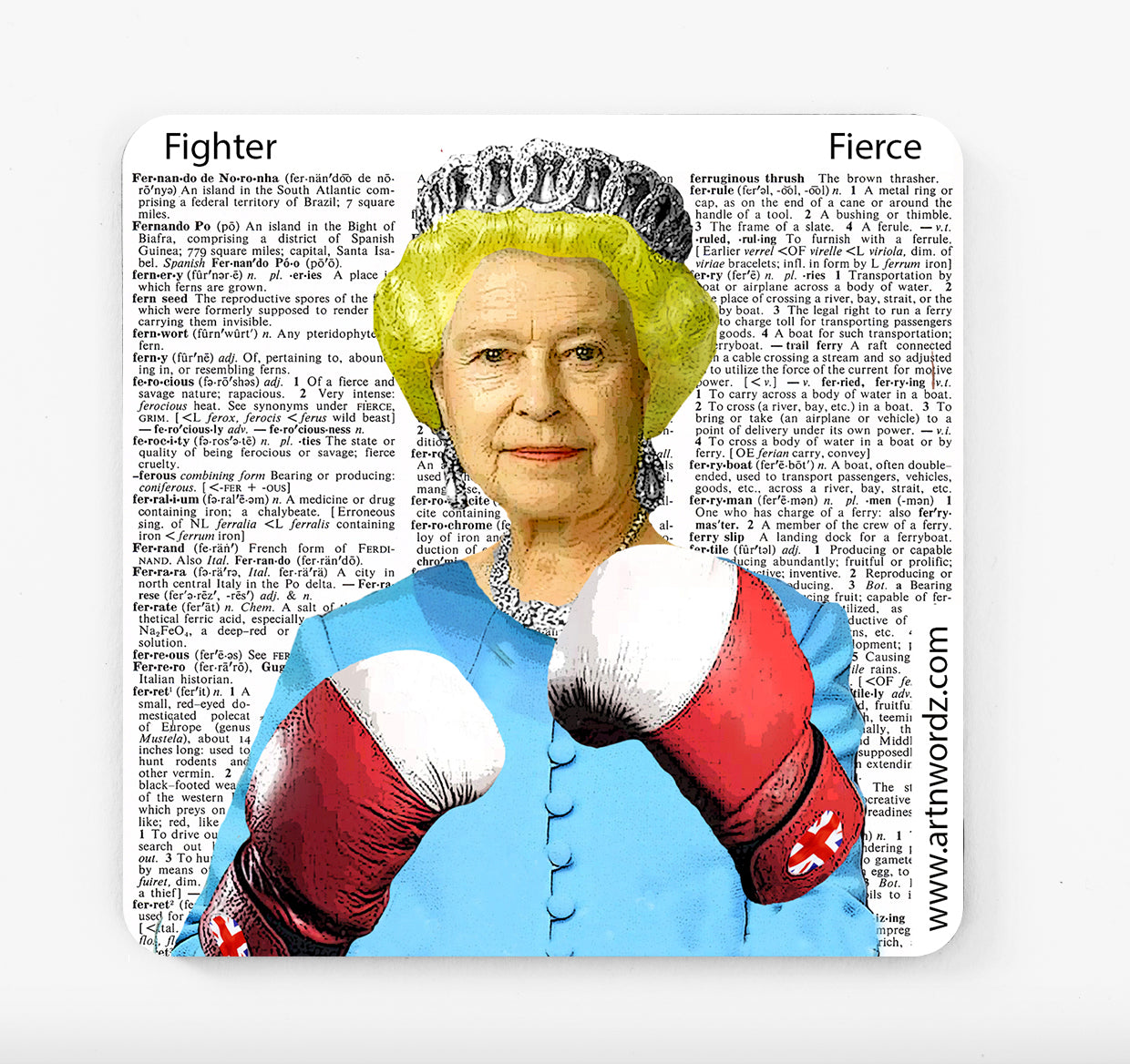 BRITISH POUND COASTER ARTNWORDZ