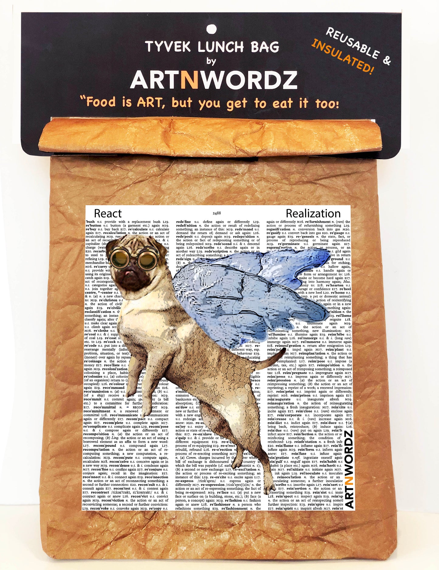 FLYING PUG LUNCH BAG