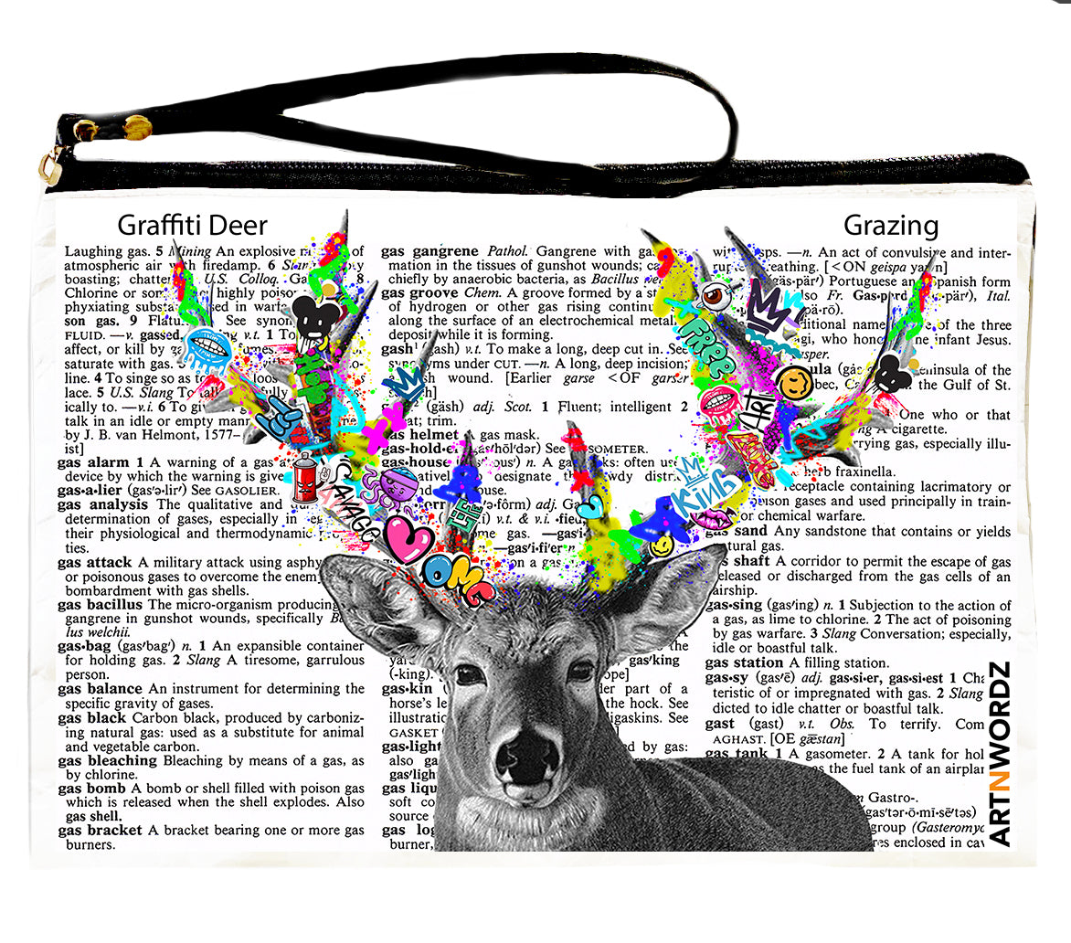 GRAFFITI DEER POUCH