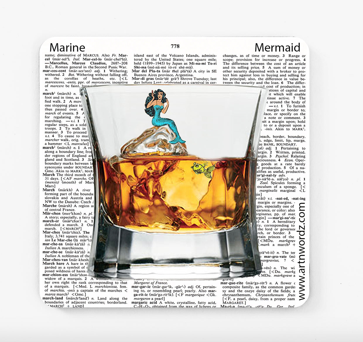 MERMAID ON ROCKS COASTERS