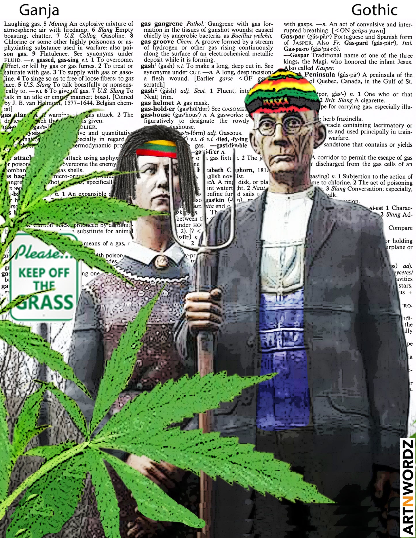 RASTA GOTHIC STICKER