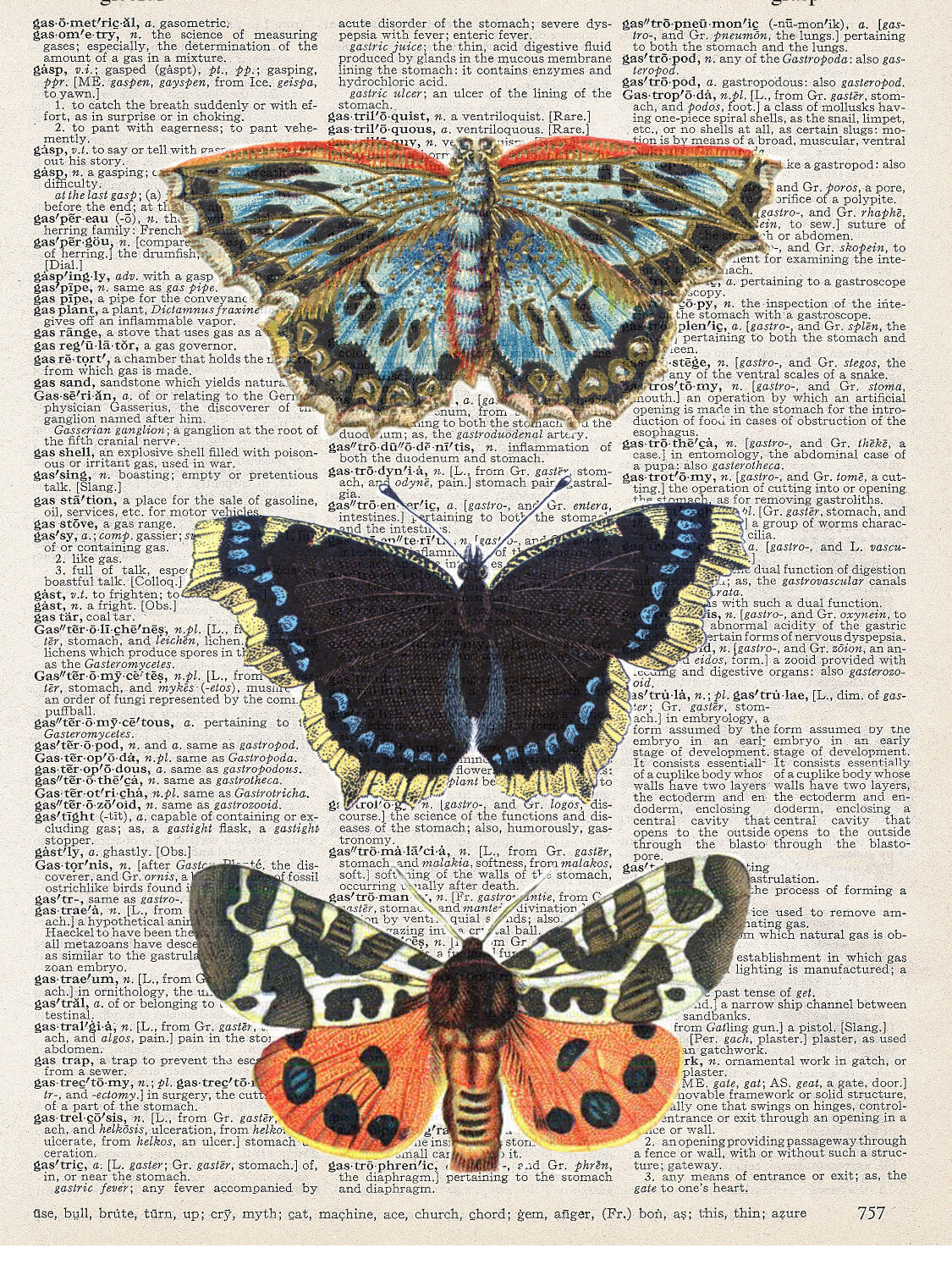 STACKED BUTTERFLIES PRINT