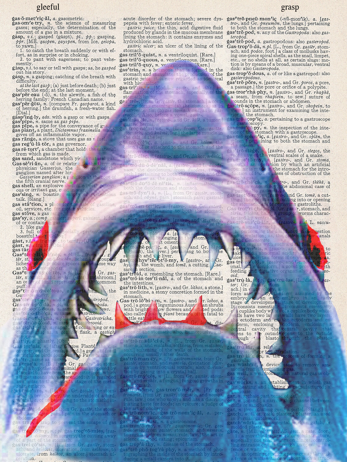 SHARK ATTACK - JAWS PRINT
