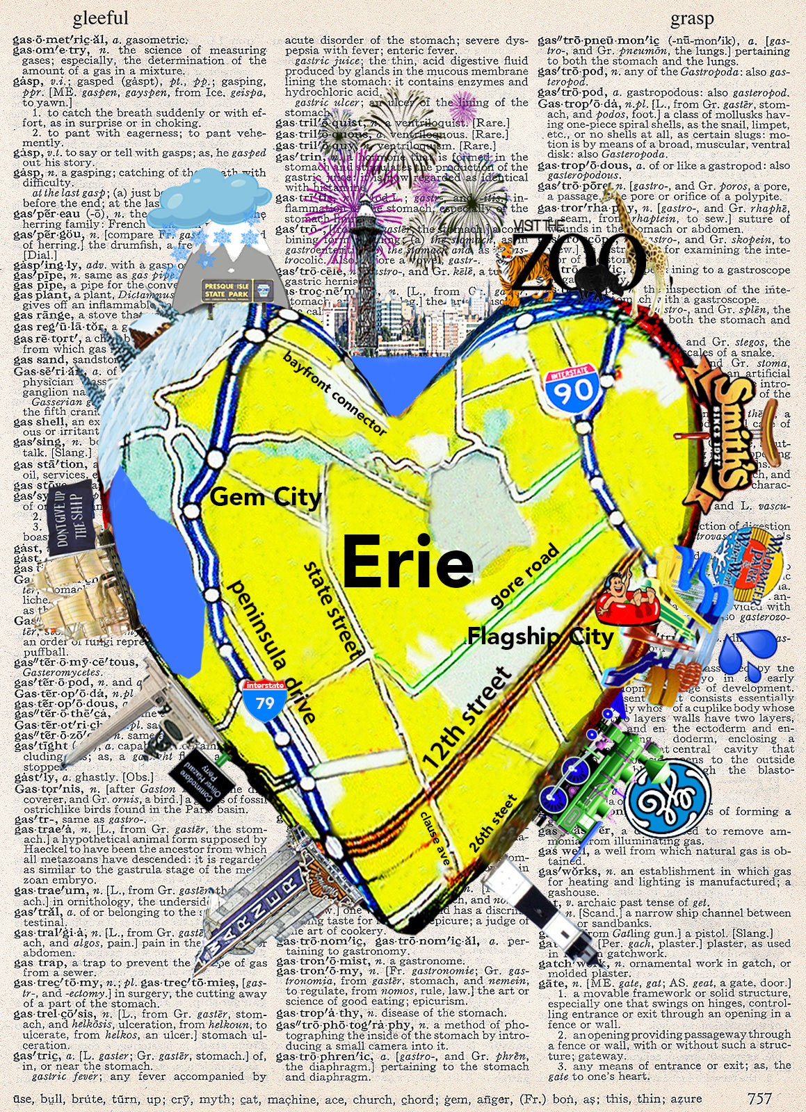 ERIE HEART PRINT