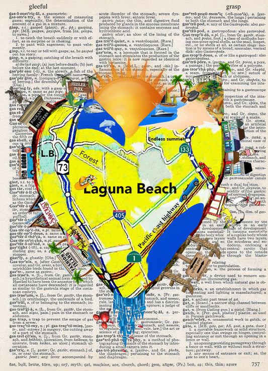 LAGUNA BEACH HEART PRINT