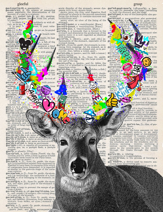 GRAFFITI DEER PRINT