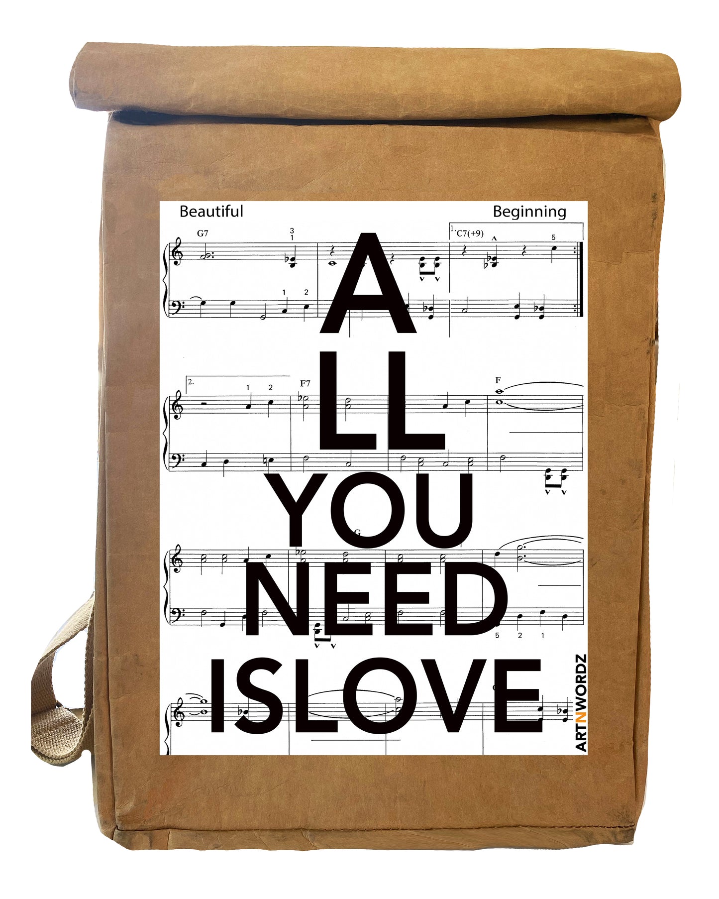 ALL YOU NEED IS LOVE MUSIC BAGPACK