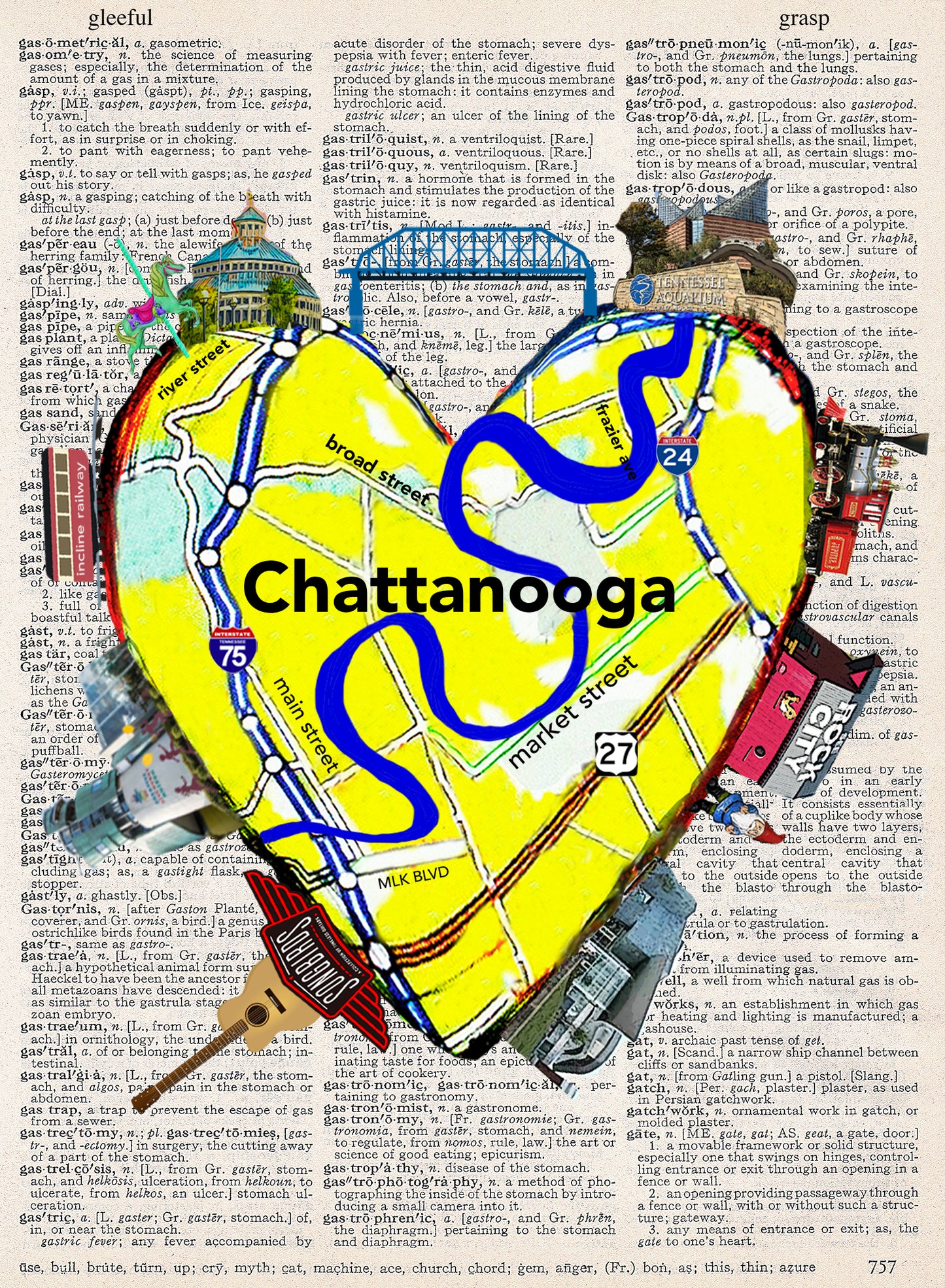 CHATTANOOGA HEART PRINT