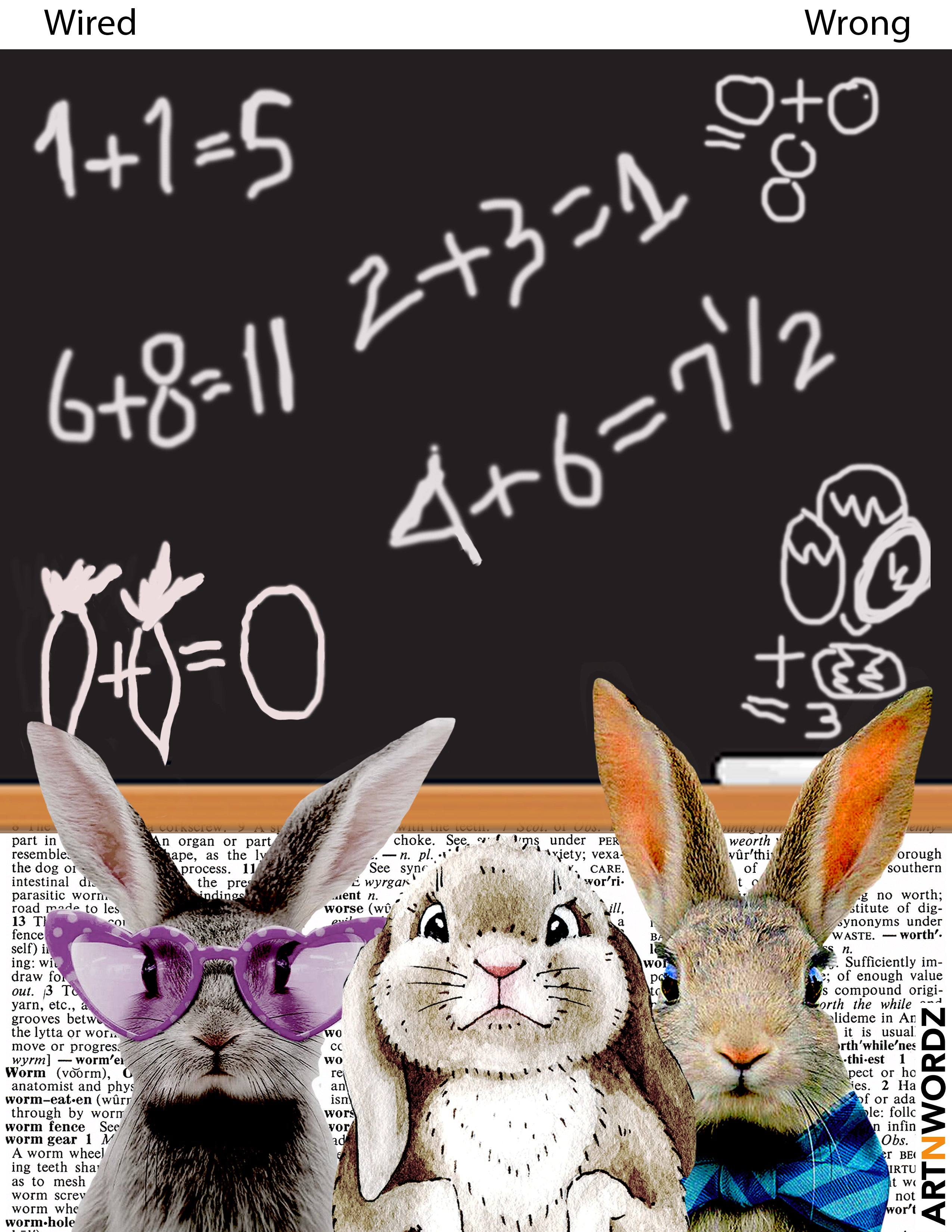 MULTIPLYING LIKE RABBITS STICKER โ ARTNWORDZ
